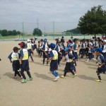 全学年試合前アップ　伊奈丸山