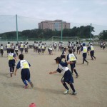 全学年試合前アップ　伊奈丸山