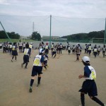 全学年試合前アップ　伊奈丸山